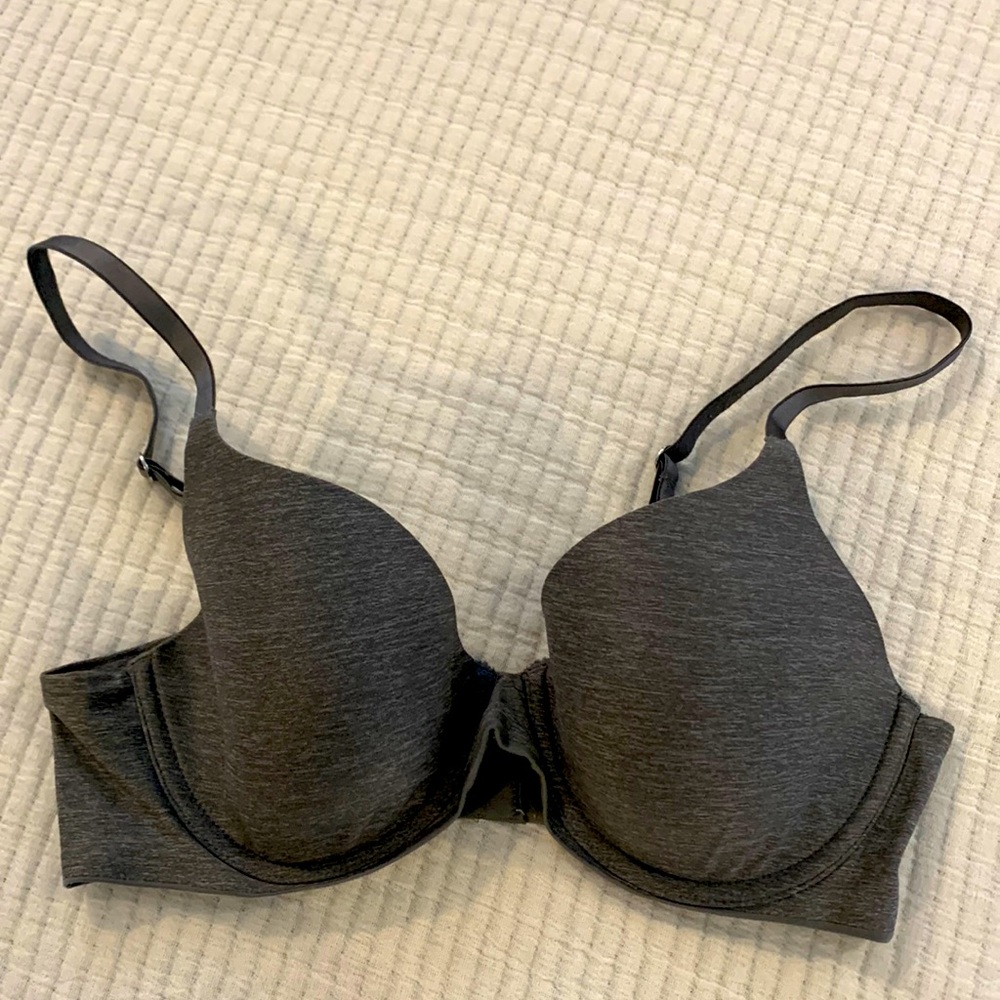 Gray T-shirt AERIE Bra